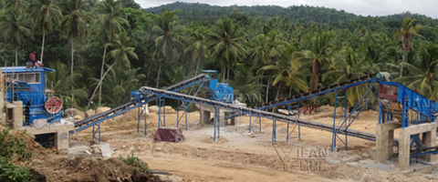 chaîne de production de Basalte à 150t/h à Sri Lanka